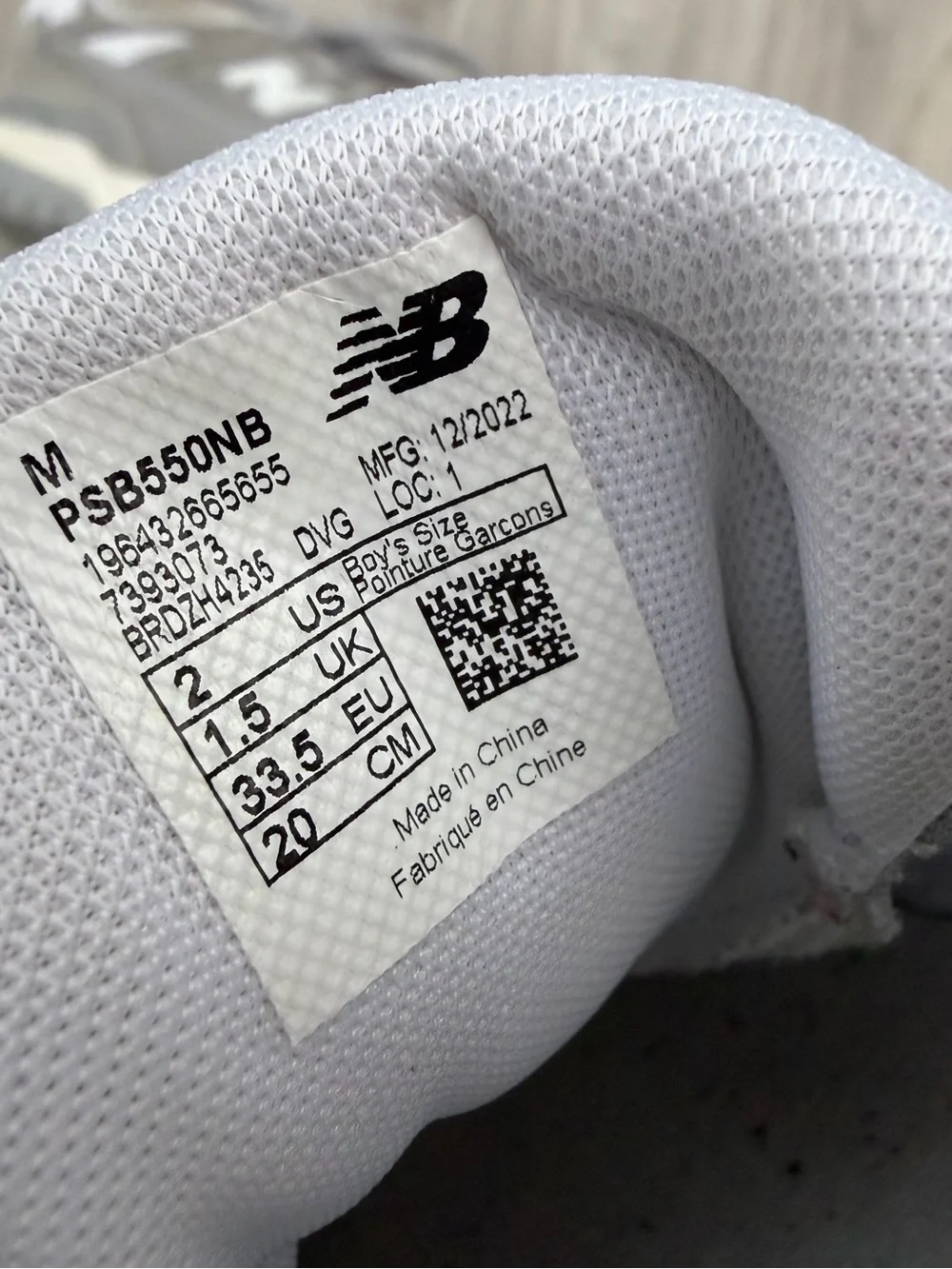 New Balance 550 Kids Sneakers 